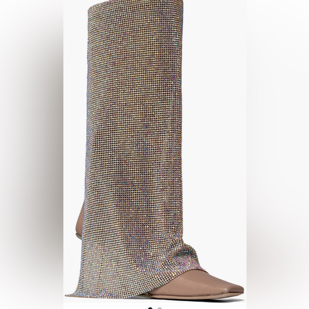 Benedetta Bruzziches Crystal Mesh Virginia Boots-like new!